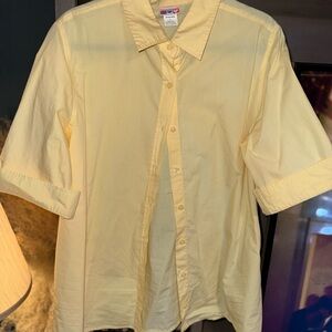 Elegant Yellow Button Down Women's Shirt